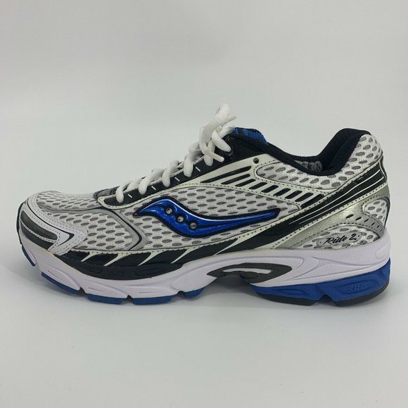Men's Saucony ProGrid Ride 2 Running Shoes White/Royal/Black Size 8 New 20040-1 - Picture 3 of 12